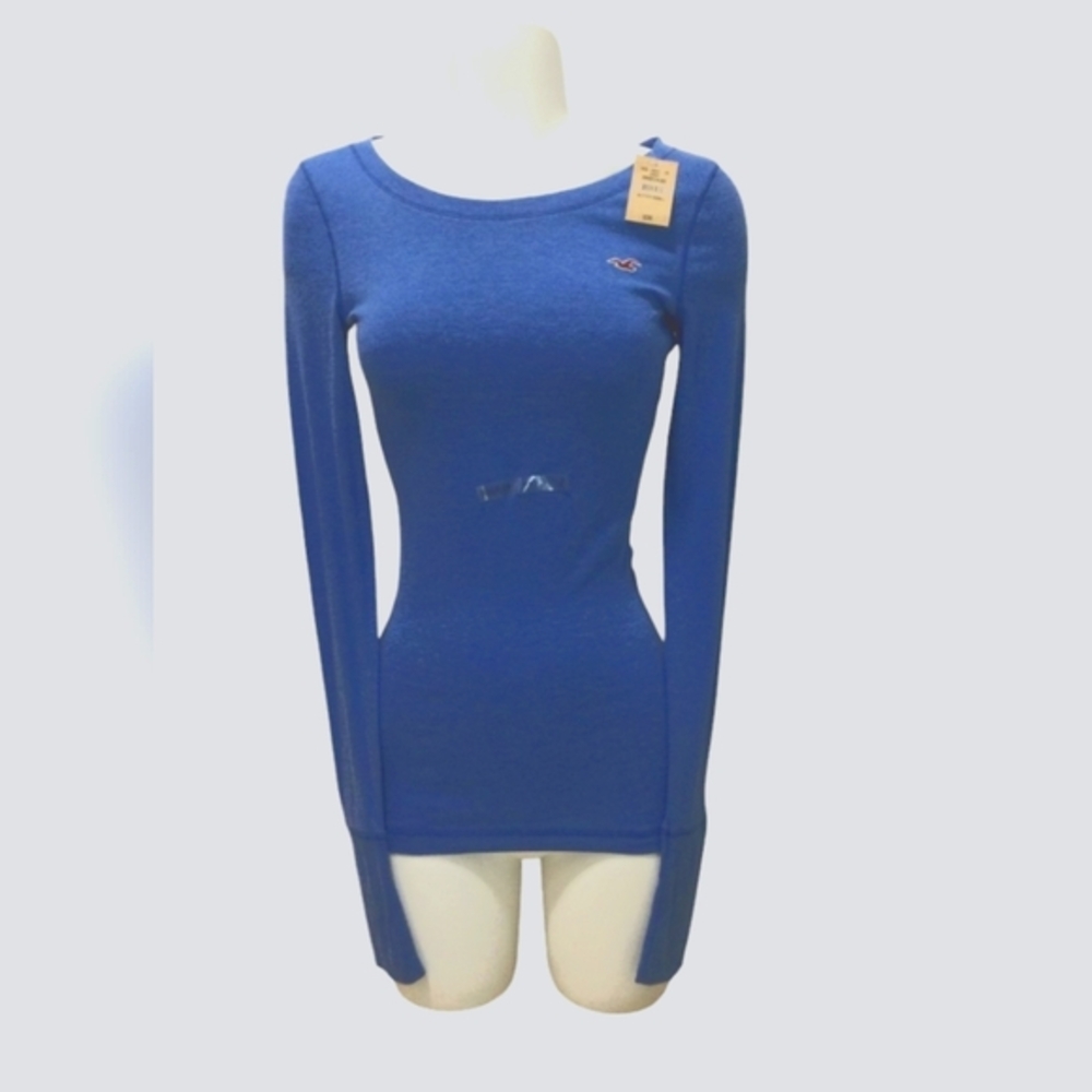 NWT Hollister Women's Blue Long Sleeve Top